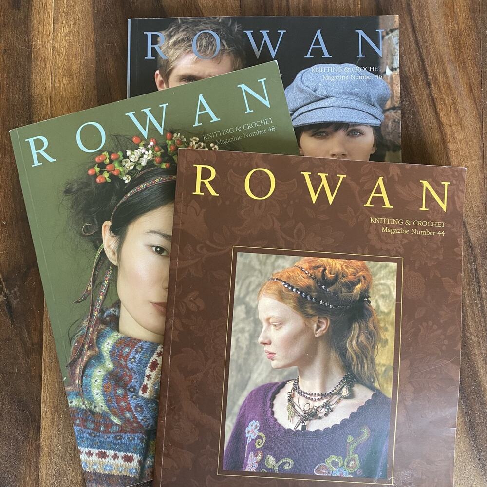 Lot of 3 Rowan Knitting & Crochet Magazine Number 44, 46, 48